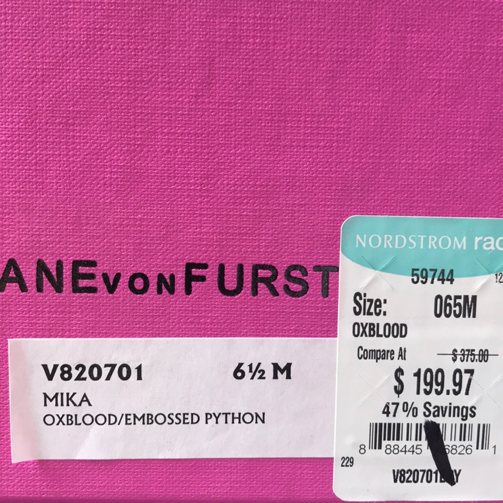 Dvf Mika Platforms-Oxblood/Black Python Size 6.5m - image 5